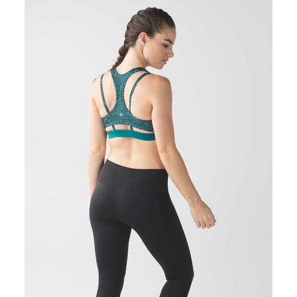 Lululemon Splendour Bra Size 6 Flashback Static Seamist Forage Teal Workout - Picture 10 of 10